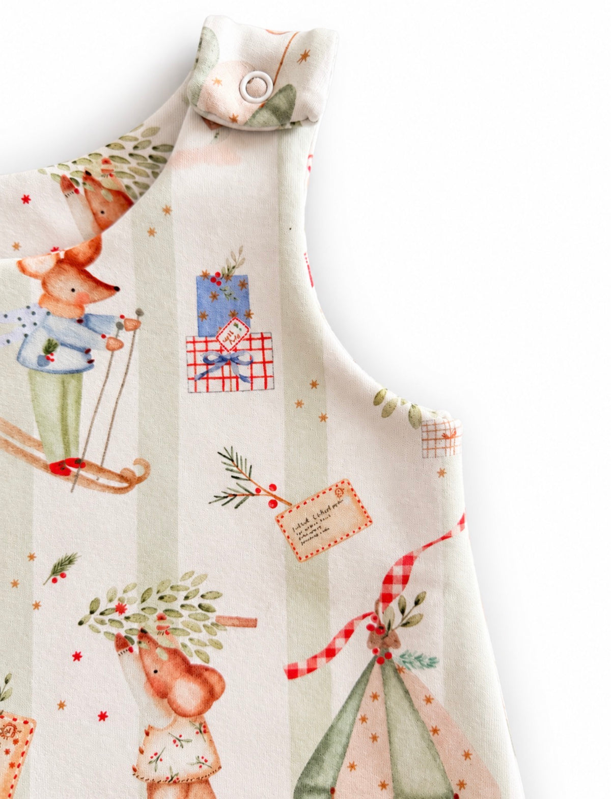 Merry Little Mice Romper - Sage